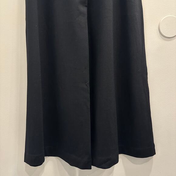 Ripley Rader Black Ponte Knit Wide Leg Pants Sz 4 Long Inseam Career Minimalist - Picture 6 of 9